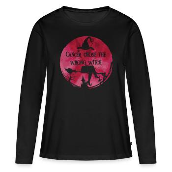 Witch Burgundy Multiple Myeloma Cancer - Women's Premium Organic Long Sleeve Shirt - black - Front - Julia (174cm)