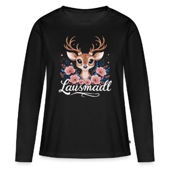 État libre de Bavière Bavarois - T-shirt manches longues Premium bio Femme - noir - Devant - Julia (174cm)