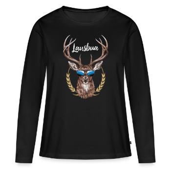 État libre de Bavière Bavarois - T-shirt manches longues Premium bio Femme - noir - Devant - Julia (174cm)