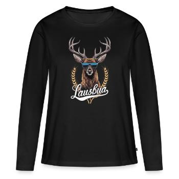 État libre de Bavière Bavarois - T-shirt manches longues Premium bio Femme - noir - Devant - Julia (174cm)