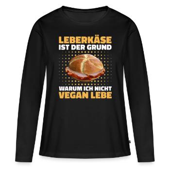 Leberkäs Bayern Leberkas Semmel Fleischkäse - T-shirt manches longues Premium bio Femme - noir - Devant - Julia (174cm)