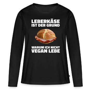Leberkäs Bayern Leberkas Semmel Fleischkäse - T-shirt manches longues Premium bio Femme - noir - Devant - Julia (174cm)