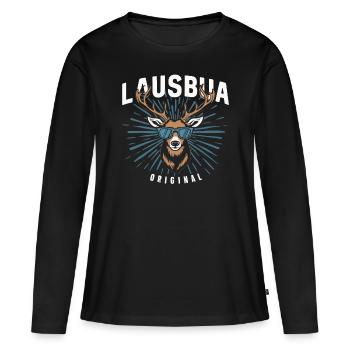 État libre de Bavière Bavarois - T-shirt manches longues Premium bio Femme - noir - Devant - Julia (174cm)