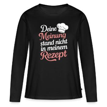 Chef Chef - T-shirt manches longues Premium bio Femme - noir - Devant - Julia (174cm)