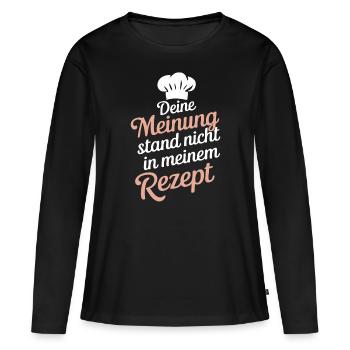 Chef Chef - T-shirt manches longues Premium bio Femme - noir - Devant - Julia (174cm)