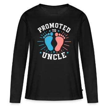 Oncle Fmilie Grand-oncle Oncle - T-shirt manches longues Premium bio Femme - noir - Devant - Julia (174cm)