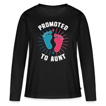 Tante Famille Tantes - T-shirt manches longues Premium bio Femme - noir - Devant - Julia (174cm)