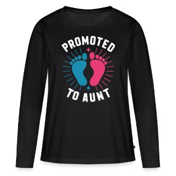 Tante Famille Tantes - T-shirt manches longues Premium bio Femme - noir - Devant - Julia (174cm)