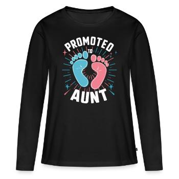 Tante Famille Tantes - T-shirt manches longues Premium bio Femme - noir - Devant - Julia (174cm)