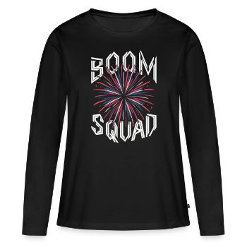 Pyrotechnie Feux d’artifice Pyrotechnie - T-shirt manches longues Premium bio Femme - noir - Devant - Julia (174cm)
