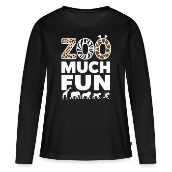 Animaux du zoo Gardien de zoo - T-shirt manches longues Premium bio Femme - noir - Devant - Julia (174cm)