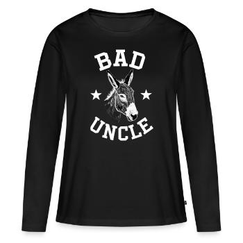 Oncle Fmilie Grand-oncle Oncle - T-shirt manches longues Premium bio Femme - noir - Devant - Julia (174cm)