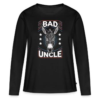 Oncle Fmilie Grand-oncle Oncle - T-shirt manches longues Premium bio Femme - noir - Devant - Julia (174cm)