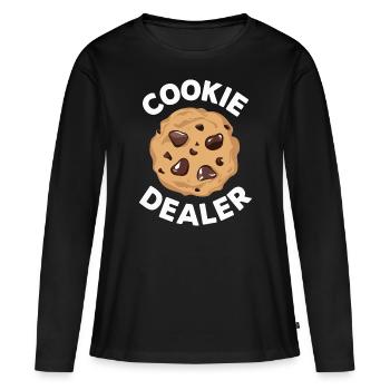Cookies Cookie Keks Kekse Schokolade - Frauen Premium Bio Langarmshirt - Schwarz - Vorne - Julia (174cm)