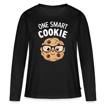 Cookies Cookie Keks Kekse Schokolade - Frauen Premium Bio Langarmshirt - Schwarz - Vorne - Julia (174cm)