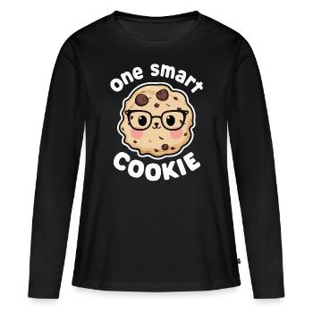 Cookies Cookie Keks Kekse Schokolade - Frauen Premium Bio Langarmshirt - Schwarz - Vorne - Julia (174cm)