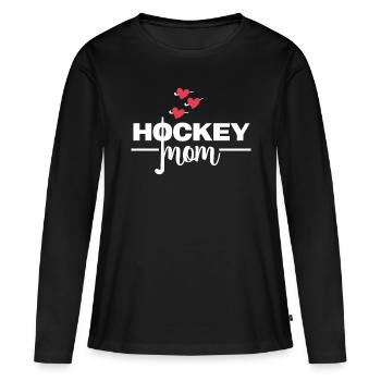feldhockey hockeymom hockey hockey - T-shirt manches longues Premium bio Femme - noir - Devant - Julia (174cm)
