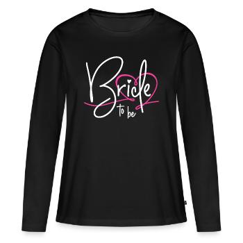 FUTURE MARIÉE COEUR ENTERREMENT DE VIE DE JEUNE FILLE MARIÉE ENTERREMENT DE VIE DE JEUNE FILLE - T-shirt manches longues Premium bio Femme - noir - Devant - Julia (174cm)