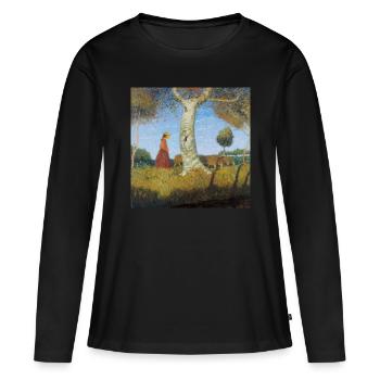 Otto Modersohn - Jour d'automne ensoleillé. (Détail) - T-shirt manches longues Premium bio Femme - noir - Devant - Julia (174cm)
