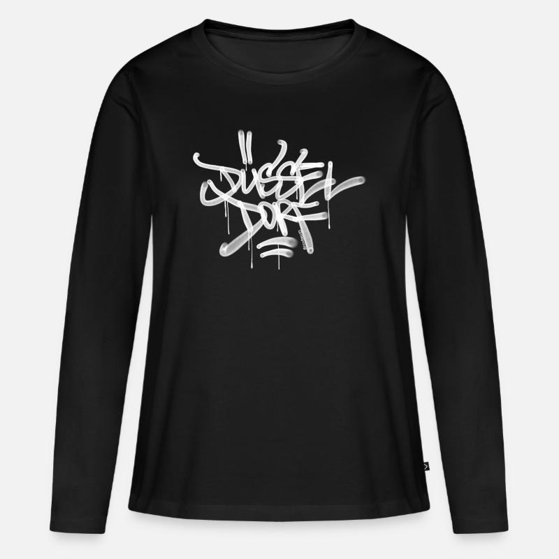 Dusseldorf GraffitiTag Style - Women's Premium Organic Long Sleeve Shirt - black
