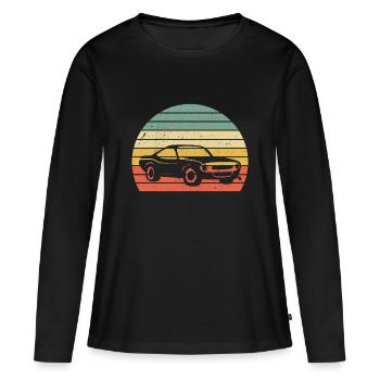 Classic Vintage Car V8 Muscle Car Geschenk - Frauen Premium Bio Langarmshirt - Schwarz - Vorne - Julia (174cm)