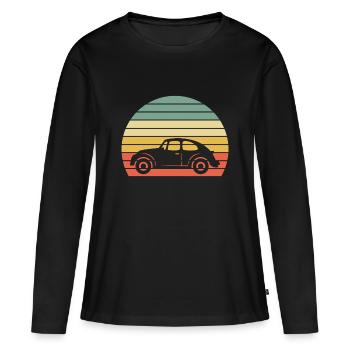Classic Car Vintage Geschenk - Frauen Premium Bio Langarmshirt - Schwarz - Vorne - Julia (174cm)