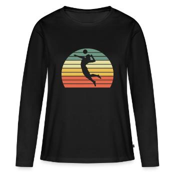 Cadeau silhouette voltige spike silhouette - T-shirt manches longues Premium bio Femme - noir - Devant - Julia (174cm)