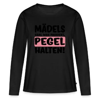 Girls no matter what happens, levels keep bachelorette - Women's Premium Organic Long Sleeve Shirt - black - Front - Julia (174cm)