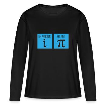 Mathe pi Spruch Schule Geschenk - Frauen Premium Bio Langarmshirt - Schwarz - Vorne - Julia (174cm)