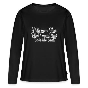 Mutter Erde Umwelt Natur Spruch Geschenk - Frauen Premium Bio Langarmshirt - Schwarz - Vorne - Julia (174cm)
