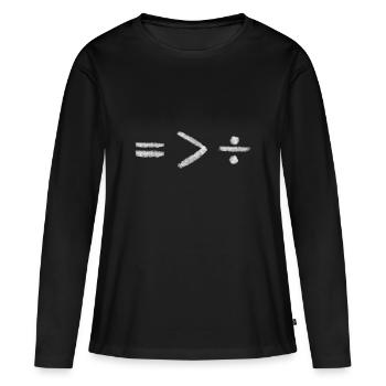 Mathematische Symbole Geschenk - Frauen Premium Bio Langarmshirt - Schwarz - Vorne - Julia (174cm)