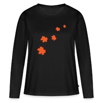 Fall Autumn Fall Gift - Women's Premium Organic Long Sleeve Shirt - black - Front - Julia (174cm)