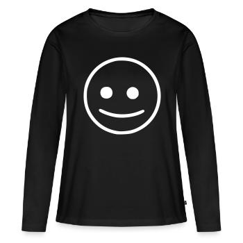 Emoji sketch blanc neutre - T-shirt manches longues Premium bio Femme - noir - Devant - Julia (174cm)
