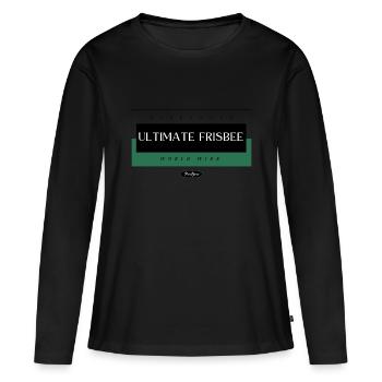 ULTIMATE FRISBEE - T-shirt manches longues Premium bio Femme - noir - Devant - Julia (174cm)