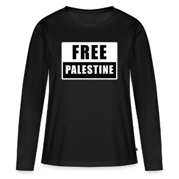 Free Palestine Palestine Freedom - Women's Premium Organic Long Sleeve Shirt - black - Front - Julia (174cm)