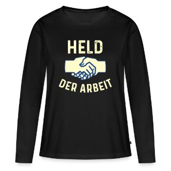 RDA - Héros du travail - Communiste - T-shirt manches longues Premium bio Femme - noir - Devant - Julia (174cm)