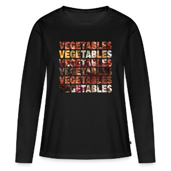 Vegetables - Women's Premium Organic Long Sleeve Shirt - black - Front - Julia (174cm)