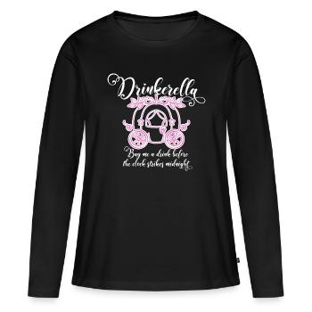 Drinkerella | Party Bachelorette Mallorca hen fun - T-shirt manches longues Premium bio Femme - noir - Devant - Julia (174cm)