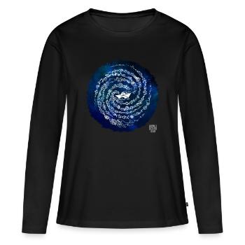 world ocean day - Frauen Premium Bio Langarmshirt - Schwarz - Vorne - Julia (174cm)
