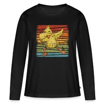 Chicken chickens - Women's Premium Organic Long Sleeve Shirt - black - Front - Julia (174cm)