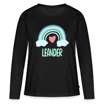 Leander Nom Rainbow Baby - T-shirt manches longues Premium bio Femme - noir - Devant - Julia (174cm)