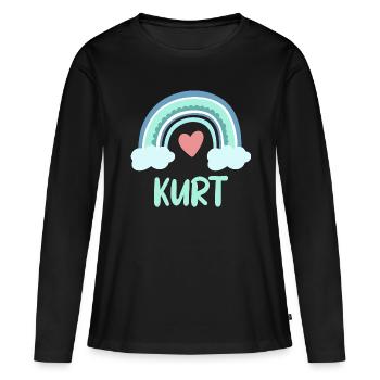 Kurt Nom Rainbow Baby - T-shirt manches longues Premium bio Femme - noir - Devant - Julia (174cm)