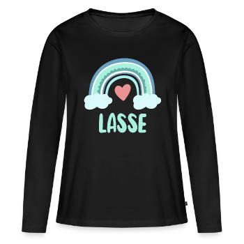 Lasse Nom Rainbow Baby - T-shirt manches longues Premium bio Femme - noir - Devant - Julia (174cm)