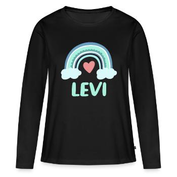 Levi Nom Rainbow Baby - T-shirt manches longues Premium bio Femme - noir - Devant - Julia (174cm)