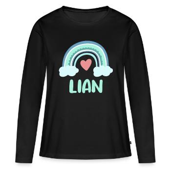 Lian Nom Rainbow Baby - T-shirt manches longues Premium bio Femme - noir - Devant - Julia (174cm)