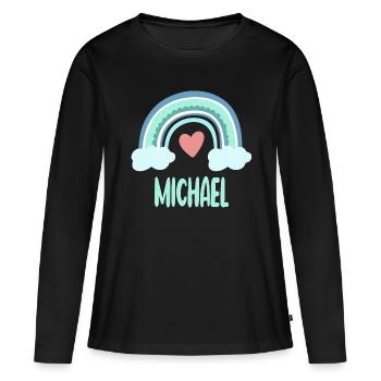 Michael Nom Rainbow Baby - T-shirt manches longues Premium bio Femme - noir - Devant - Julia (174cm)