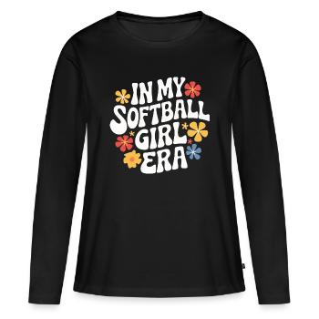 Softball Sports Joueur de softball - T-shirt manches longues Premium bio Femme - noir - Devant - Julia (174cm)