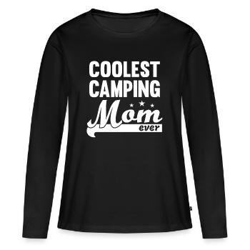 Camping Mom - Camping Mom - Gift - Women's Premium Organic Long Sleeve Shirt - black - Front - Julia (174cm)