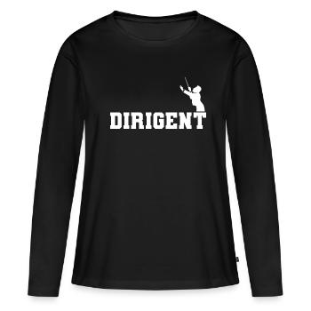 Dirigent - Frauen Premium Bio Langarmshirt - Schwarz - Vorne - Julia (174cm)