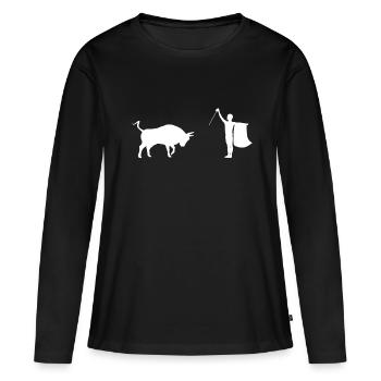 Tauromachie - Torero - Matador - T-shirt manches longues Premium bio Femme - noir - Devant - Julia (174cm)